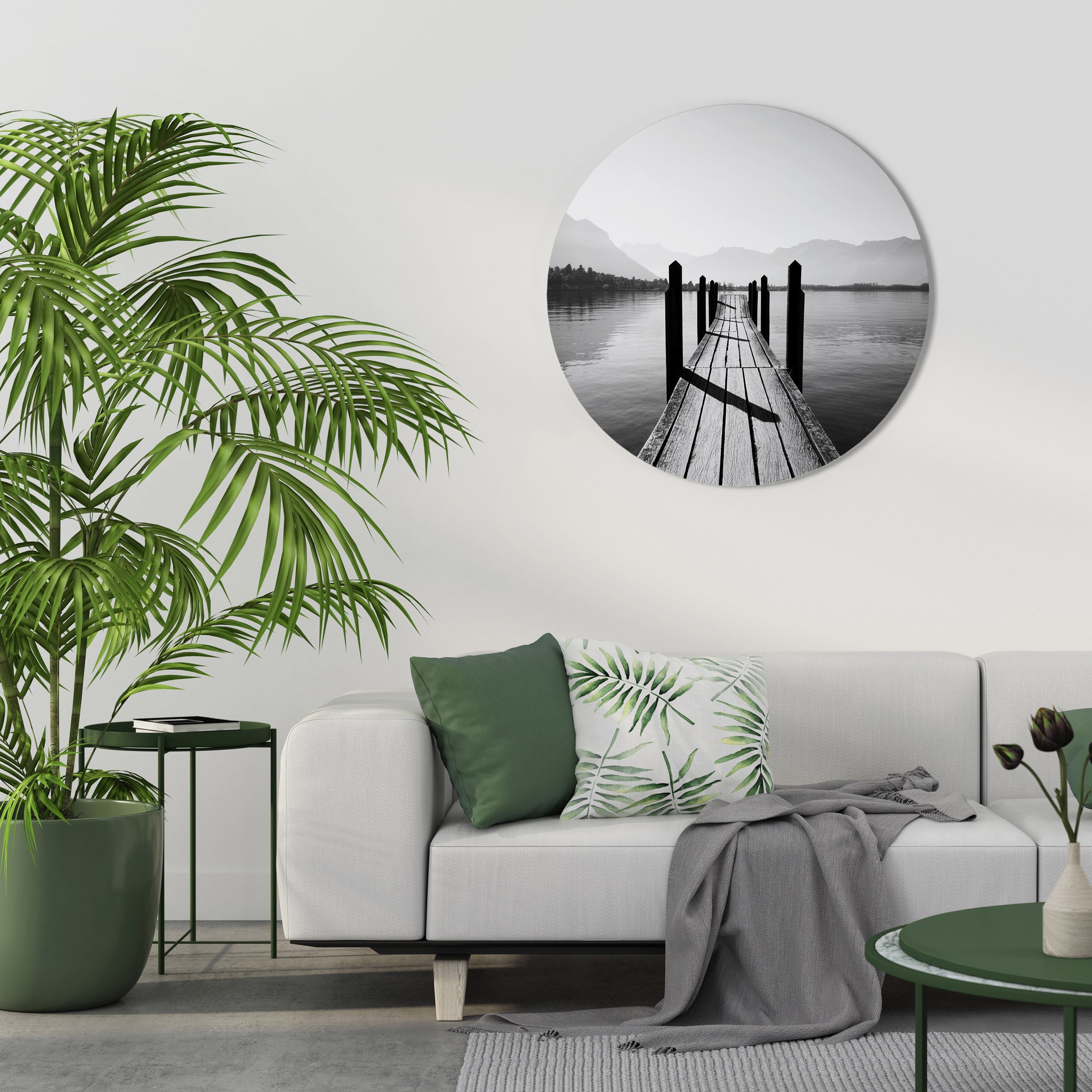 MARCHEZ DANS LES PROFONDEURS Art mural rond