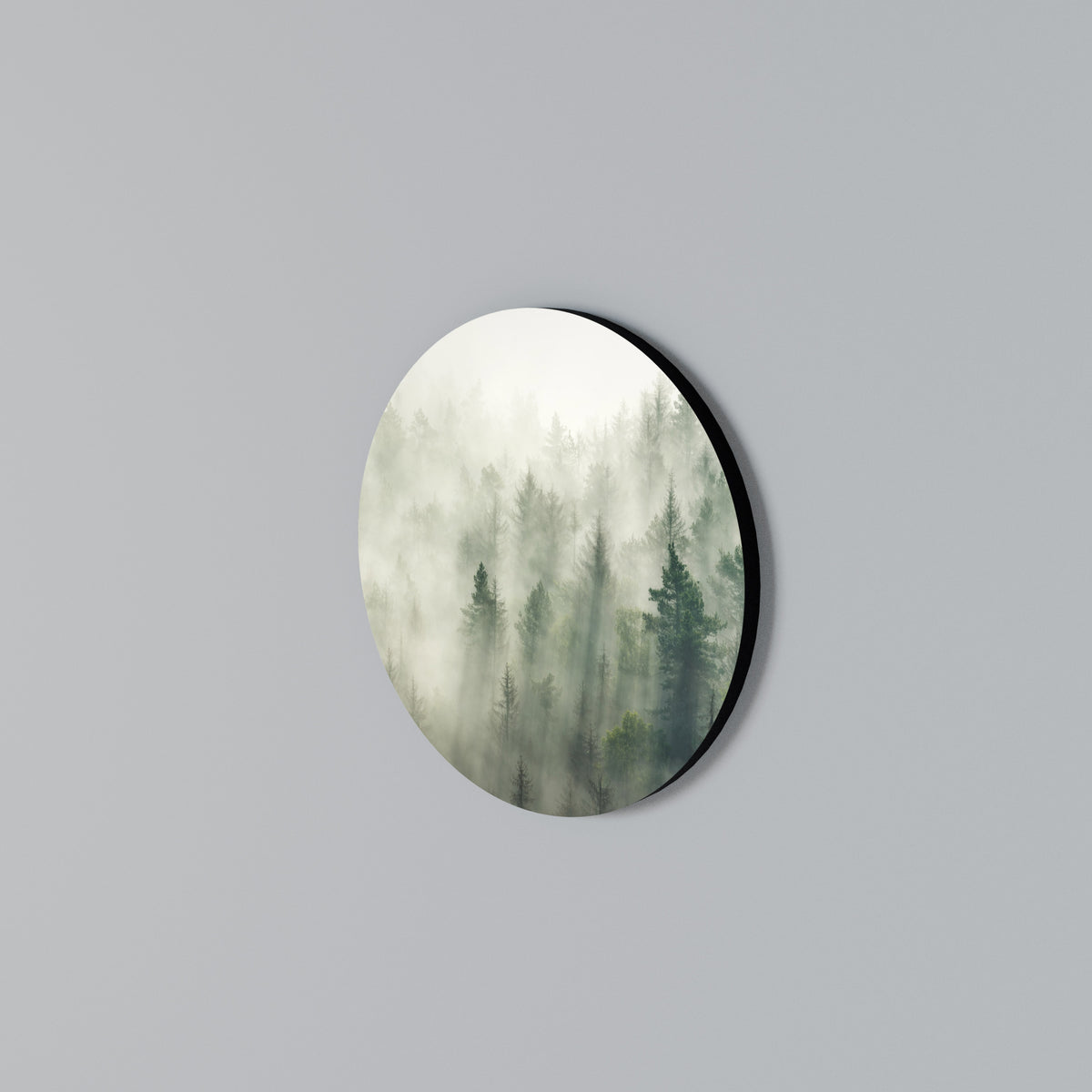 MISTY FOREST Round Wall Art