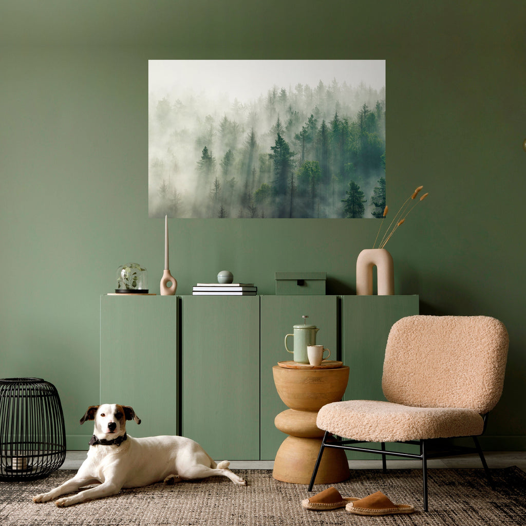 MISTY FOREST Peel and Stick Horizontal Poster
