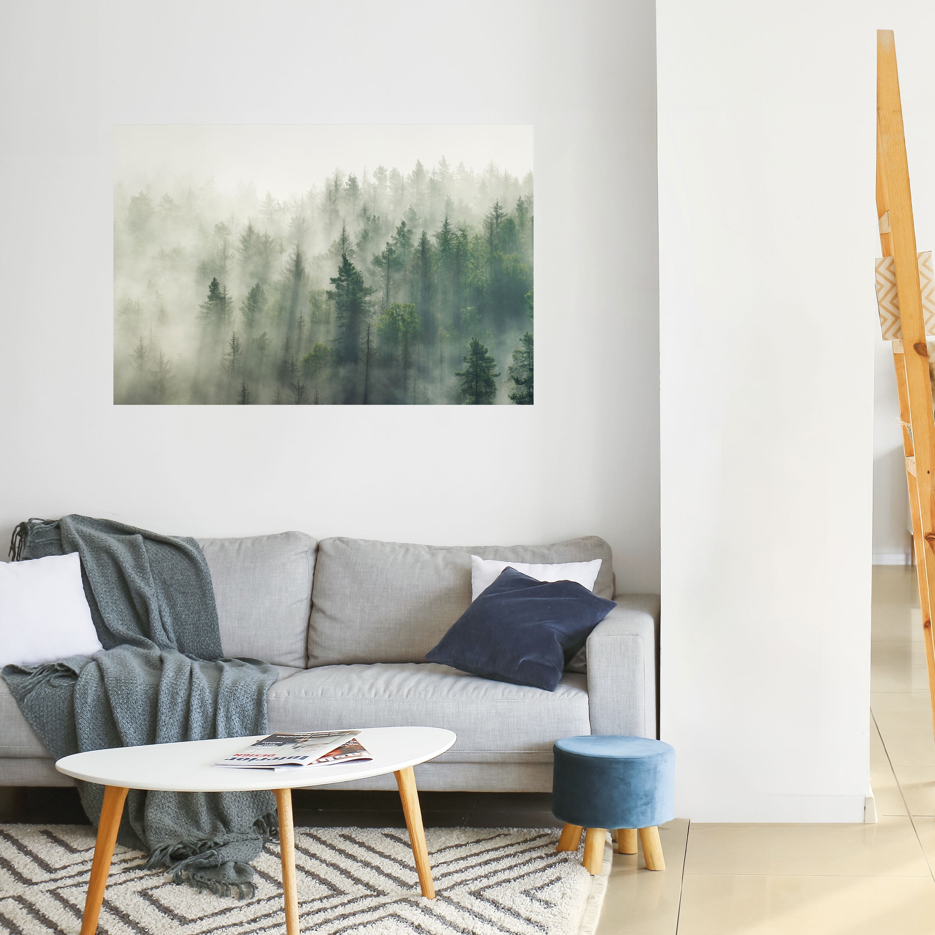 Affiche horizontale autocollante « MISTY FOREST »