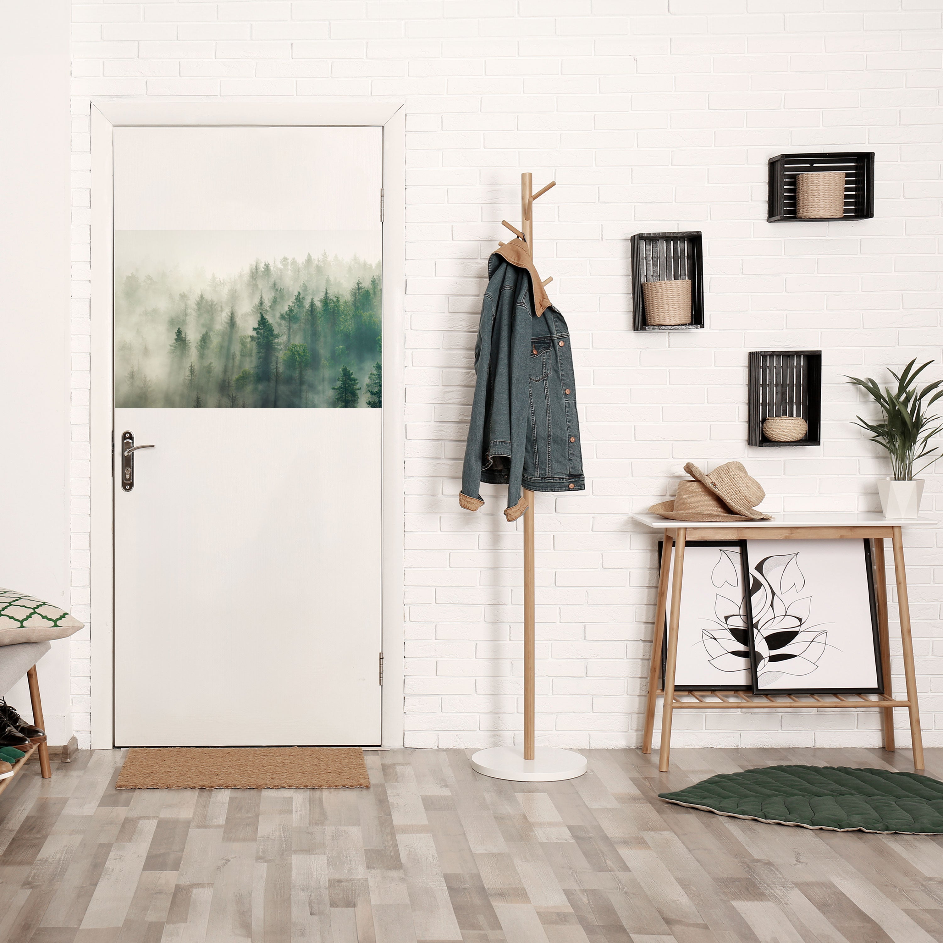 Affiche horizontale autocollante « MISTY FOREST »