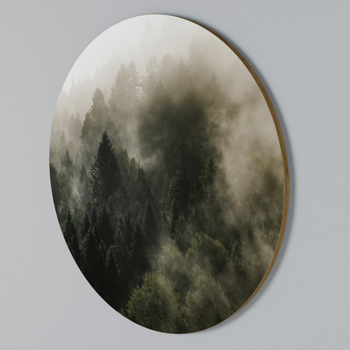 MISTY HIGHLANDS Round Wall Art