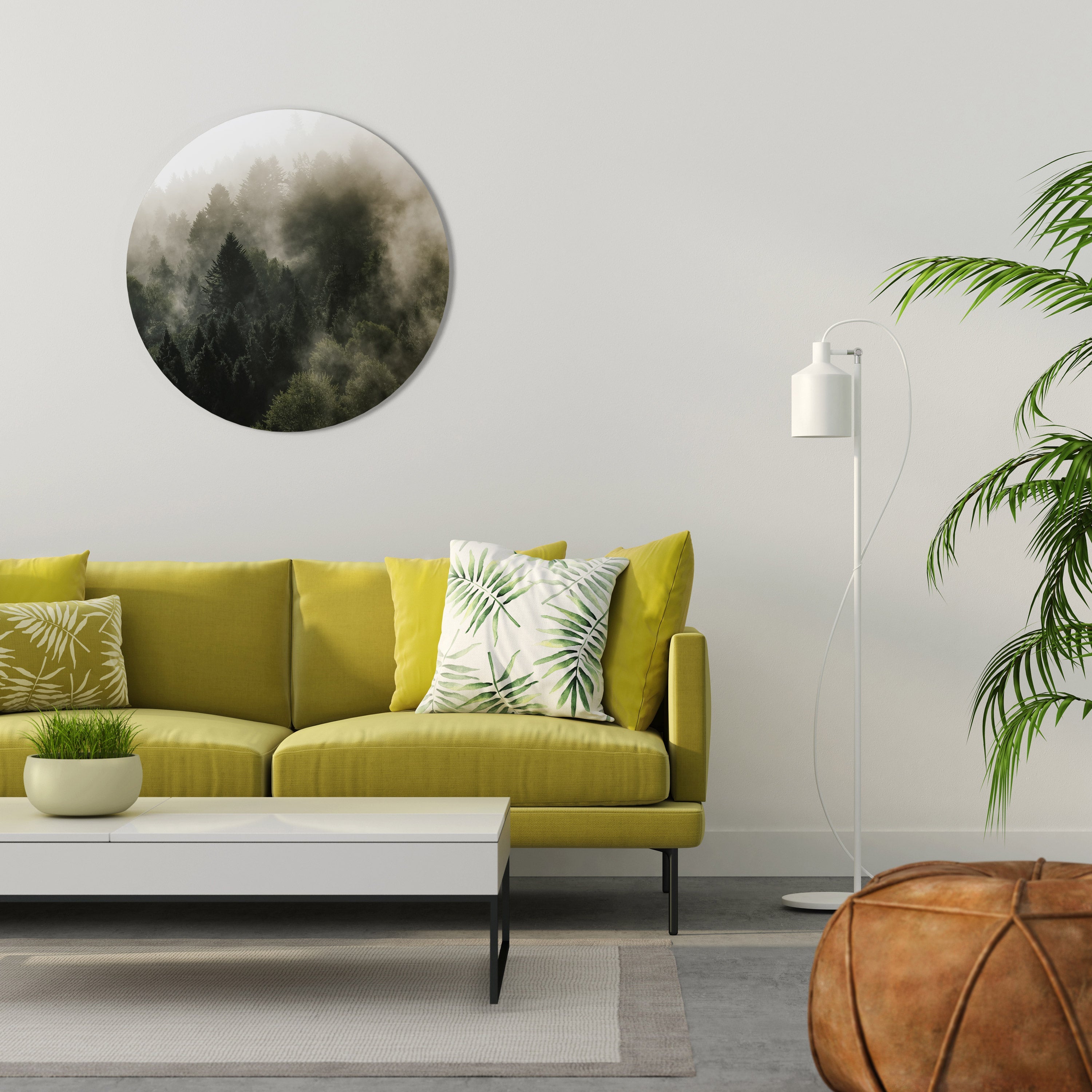 Décoration murale ronde MISTY HIGHLANDS