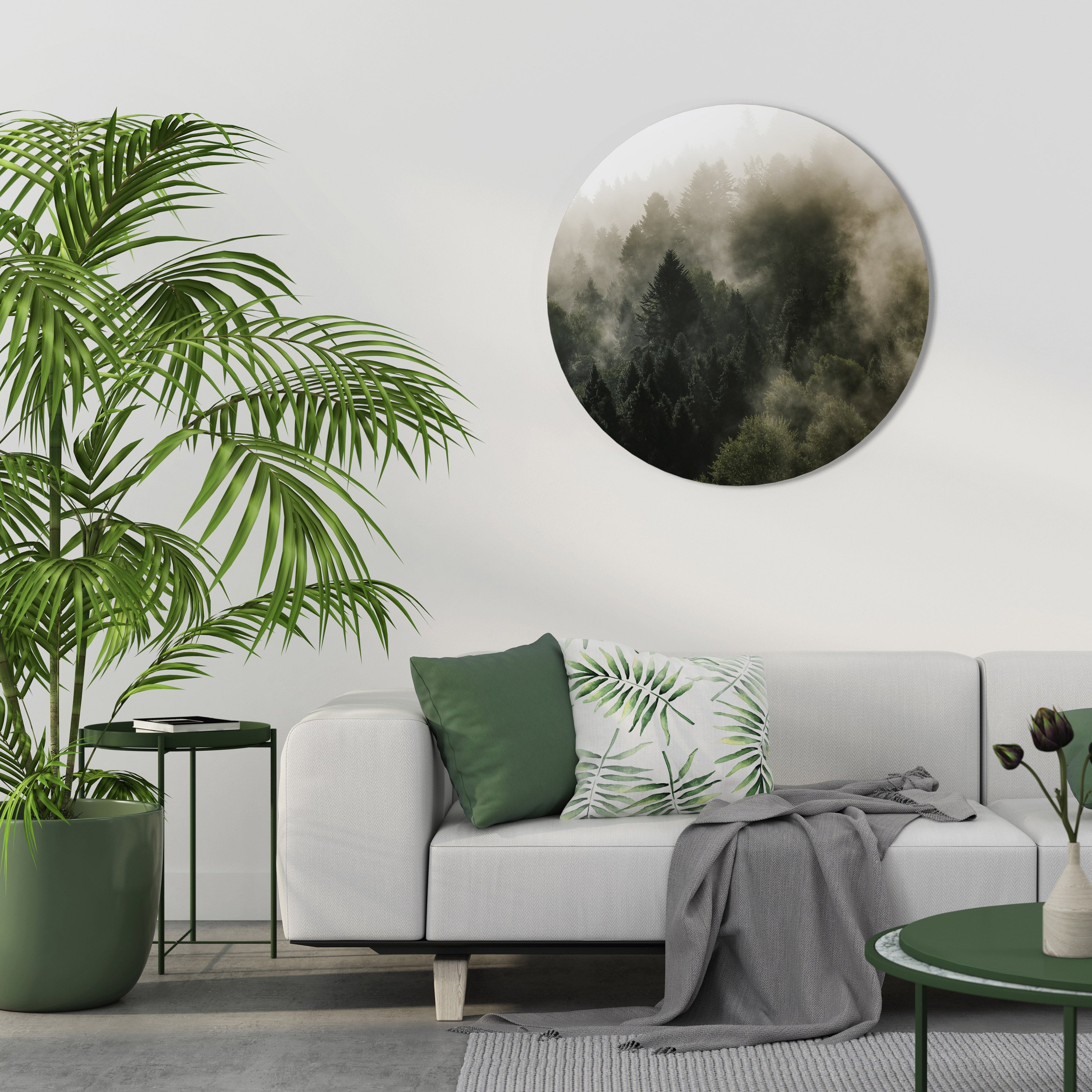 Décoration murale ronde MISTY HIGHLANDS