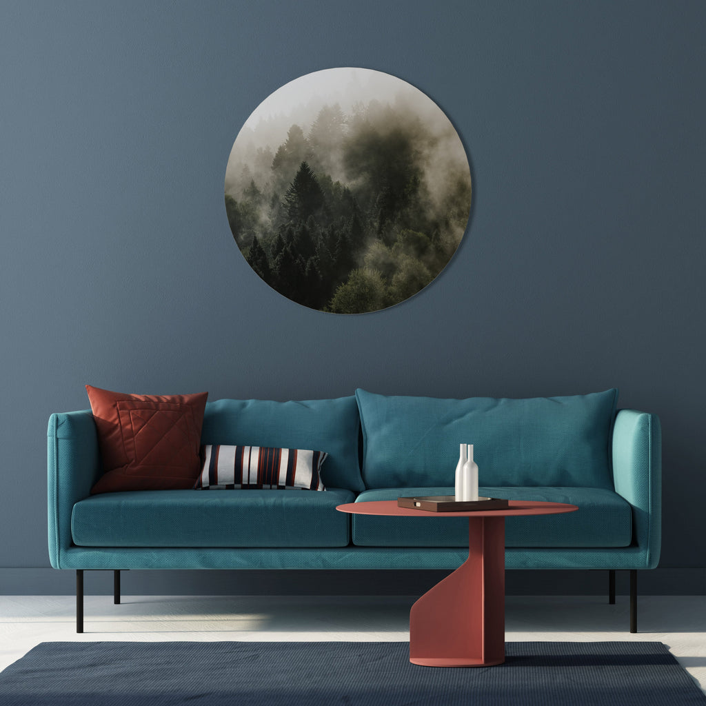 Décoration murale ronde MISTY HIGHLANDS