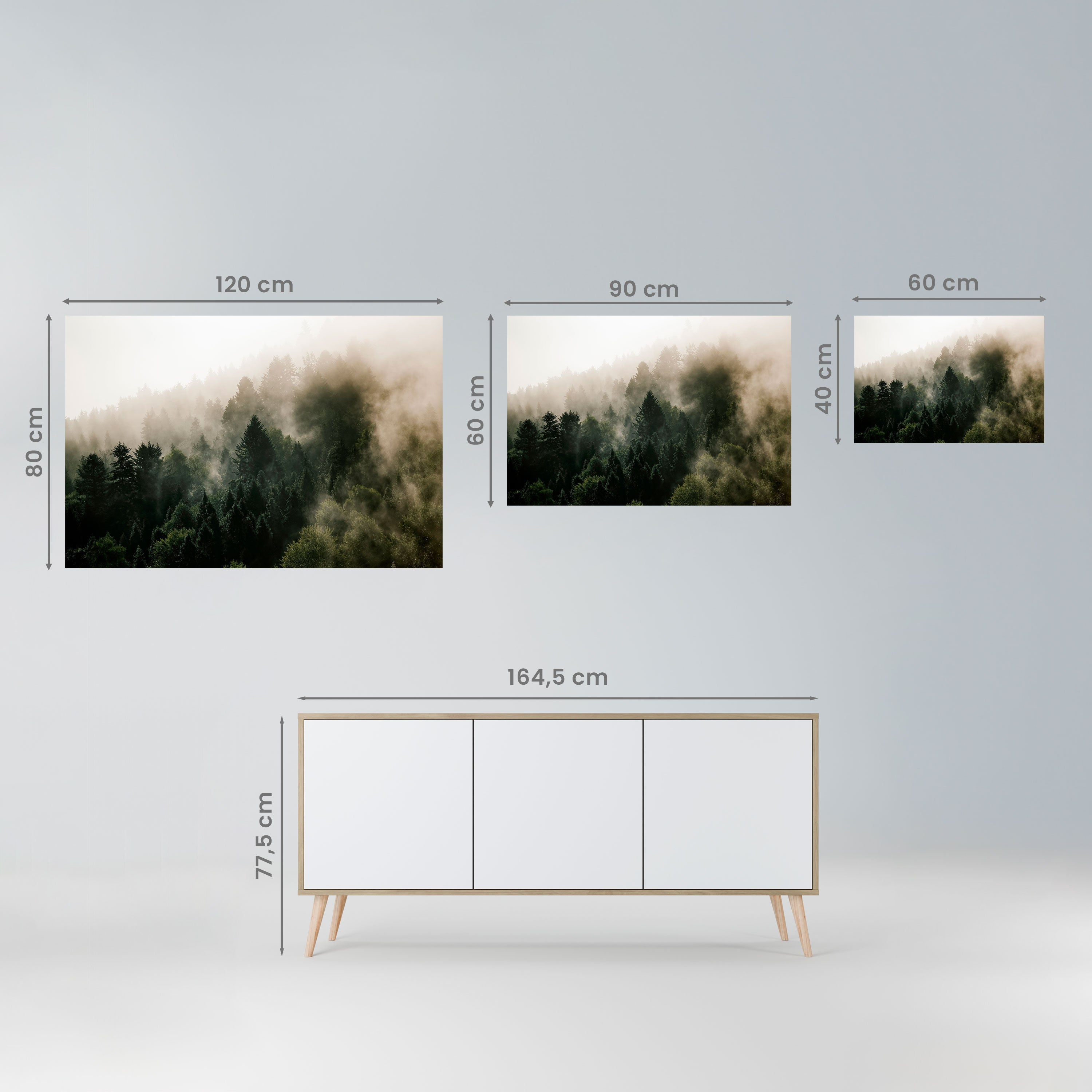 Affiche horizontale autocollante MISTY HIGHLANDS