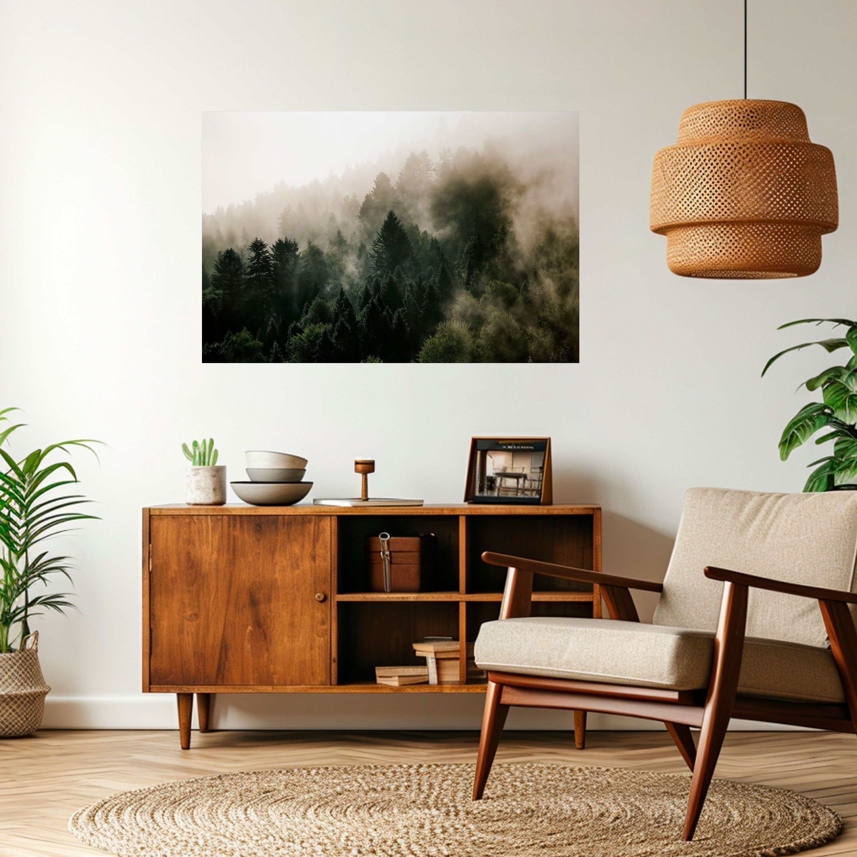 Affiche horizontale autocollante MISTY HIGHLANDS