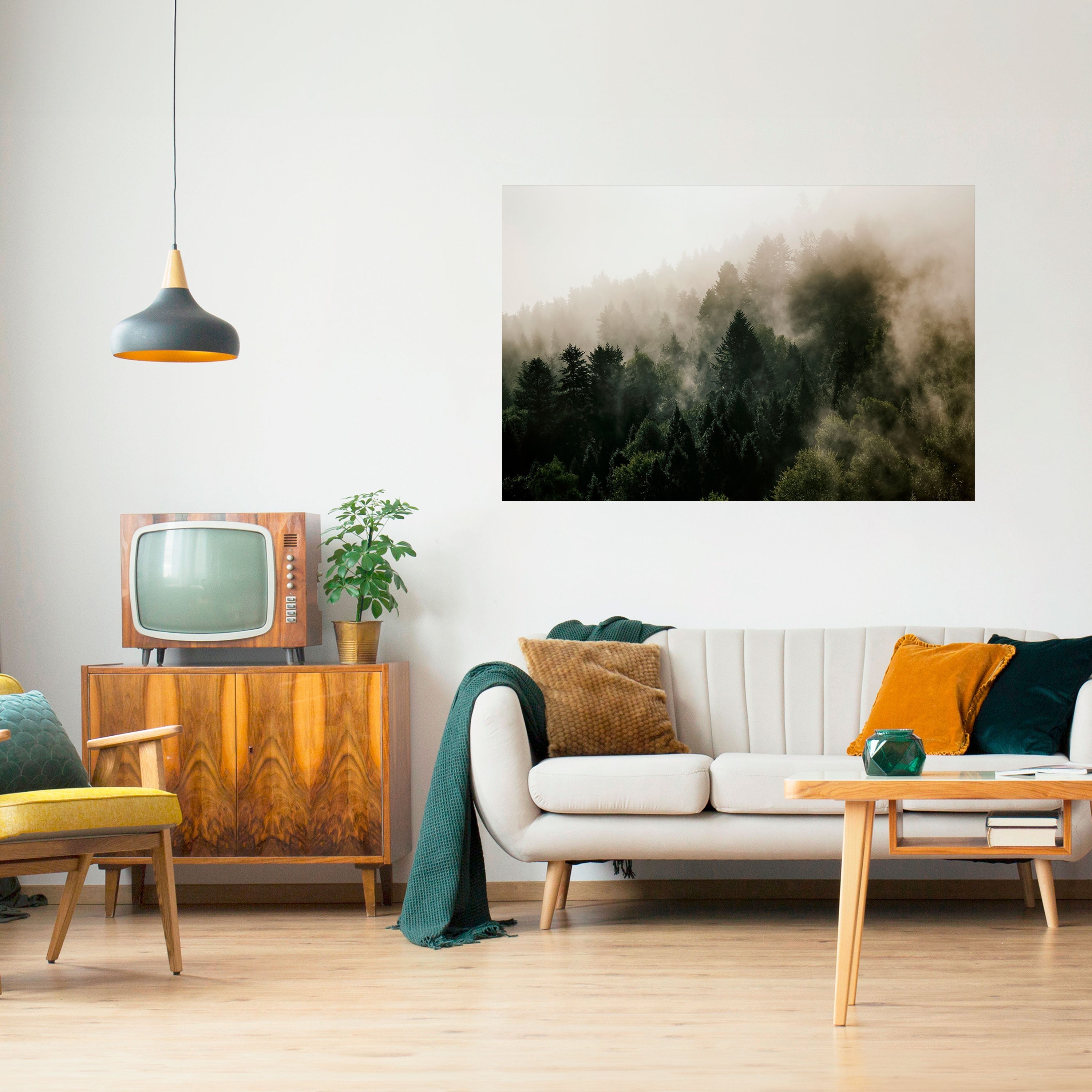 Affiche horizontale autocollante MISTY HIGHLANDS