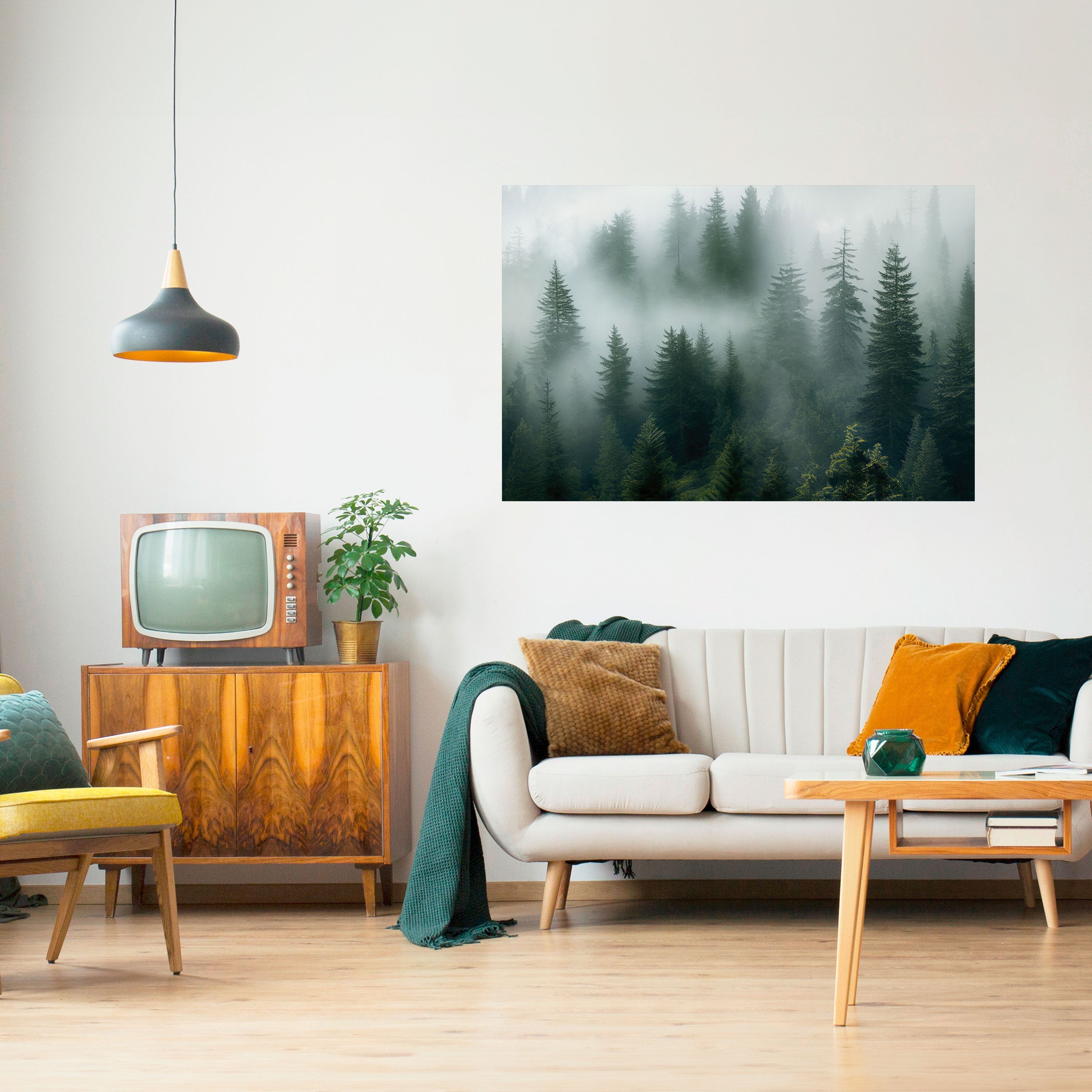 Affiche horizontale autocollante FOGGY CREST