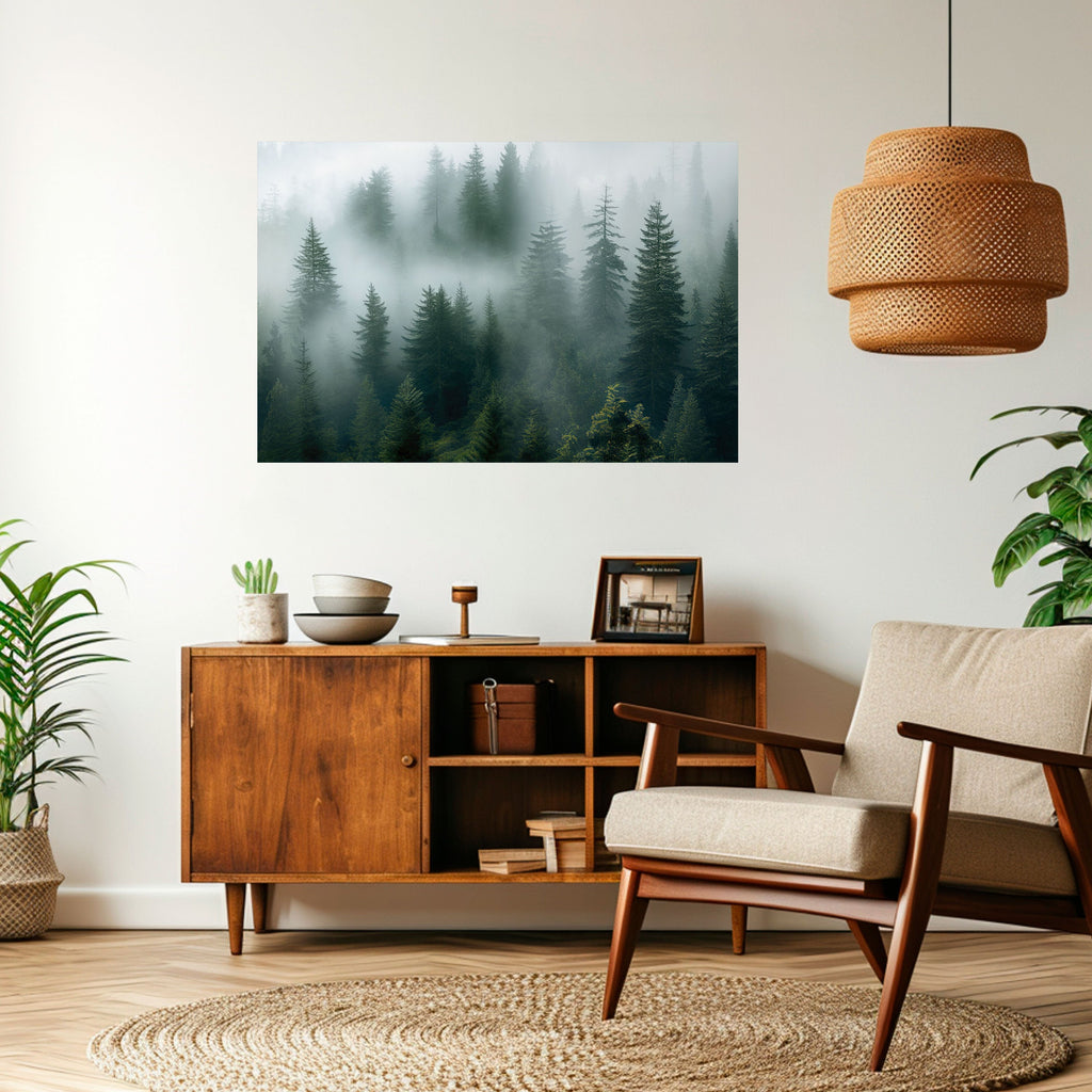 FOGGY CREST Peel and Stick Horizontal Poster