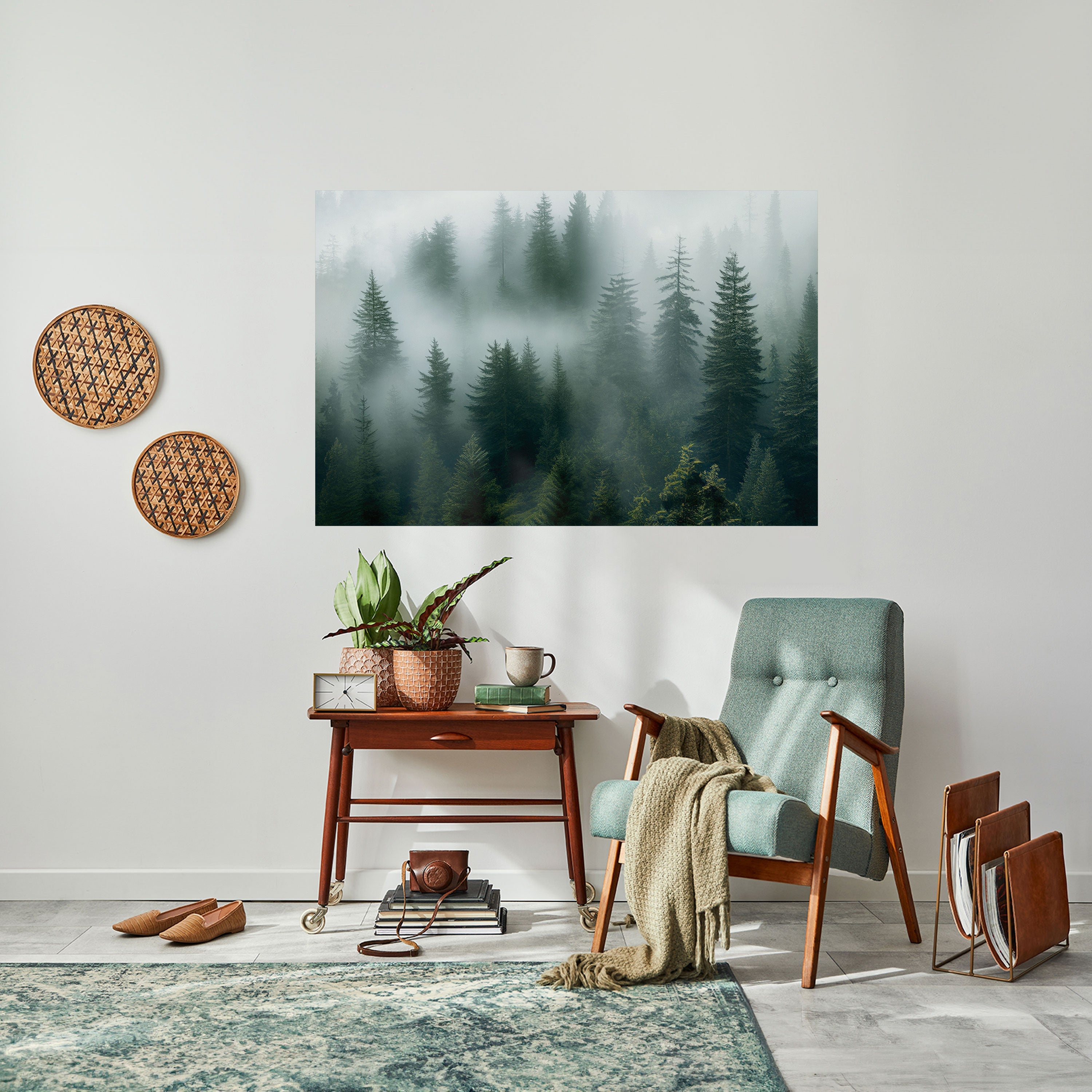 Affiche horizontale autocollante FOGGY CREST