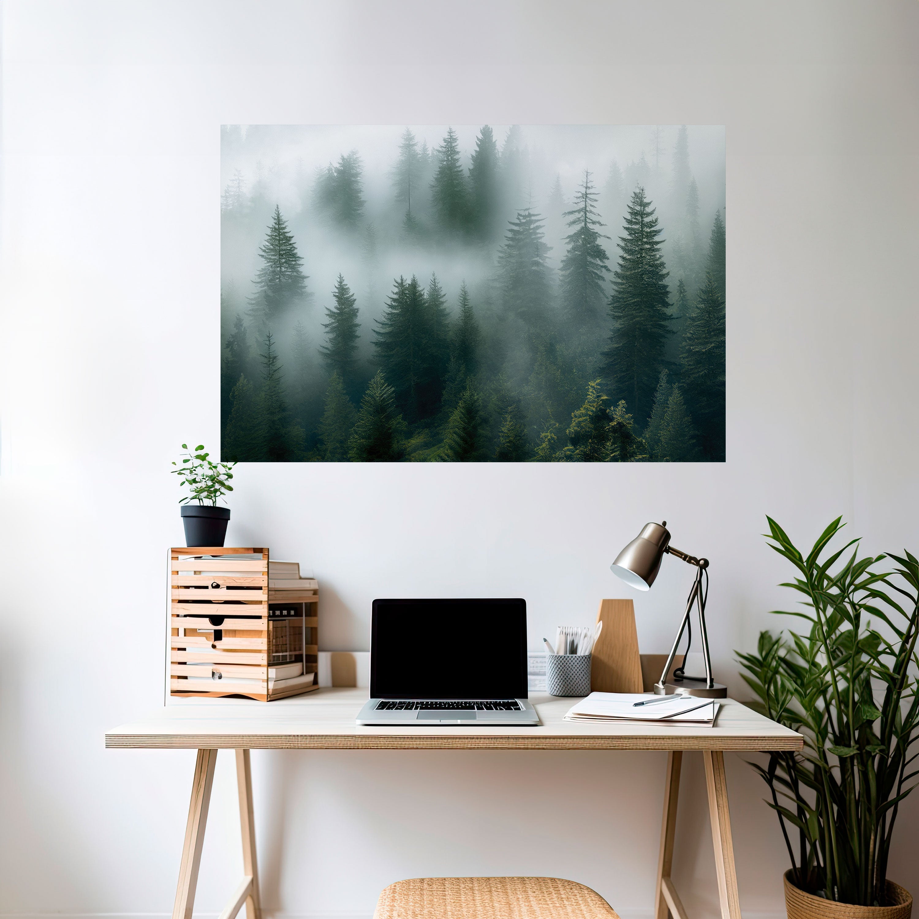 Affiche horizontale autocollante FOGGY CREST