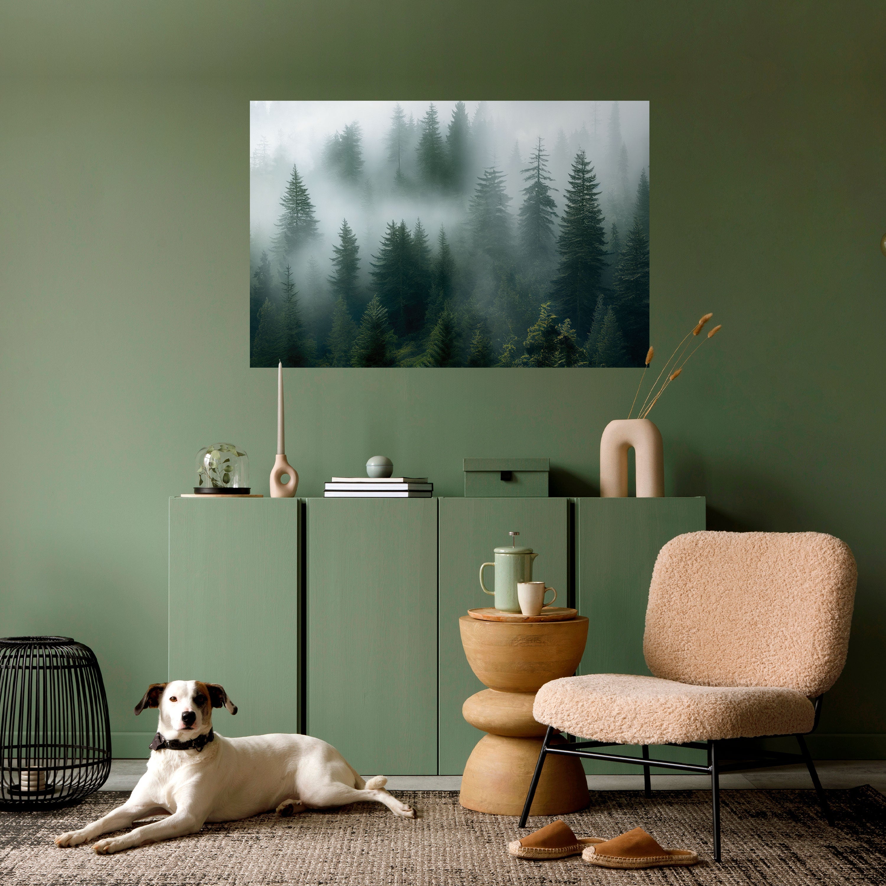 Affiche horizontale autocollante FOGGY CREST