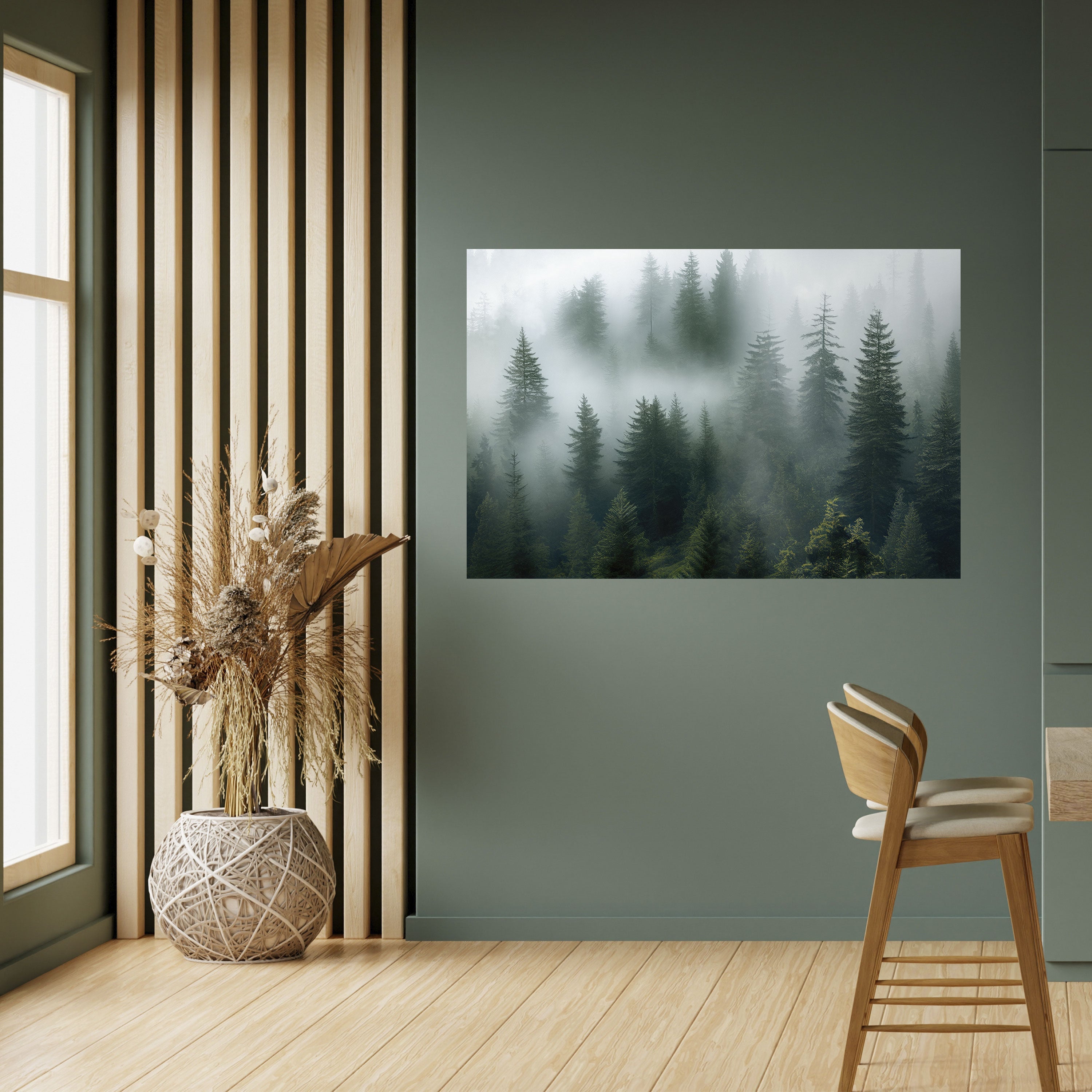 Affiche horizontale autocollante FOGGY CREST