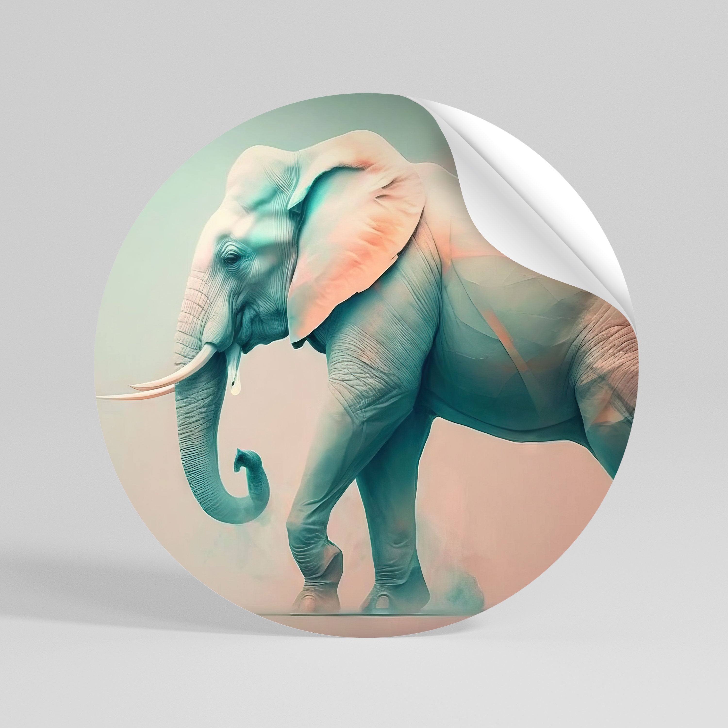 HOLO GIANT Peel and Stick Round Sticker