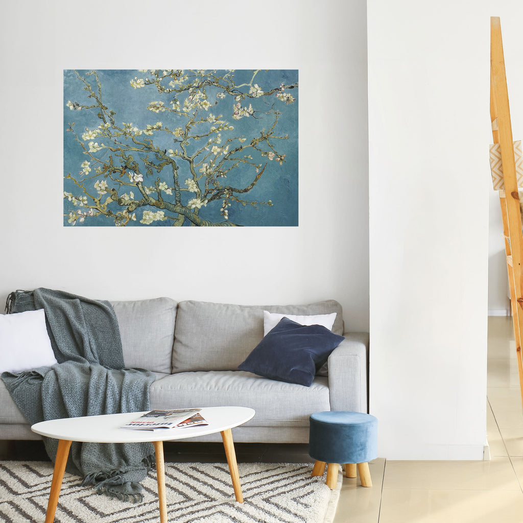 Affiche horizontale autocollante « FLEUR D'AMANDIER »