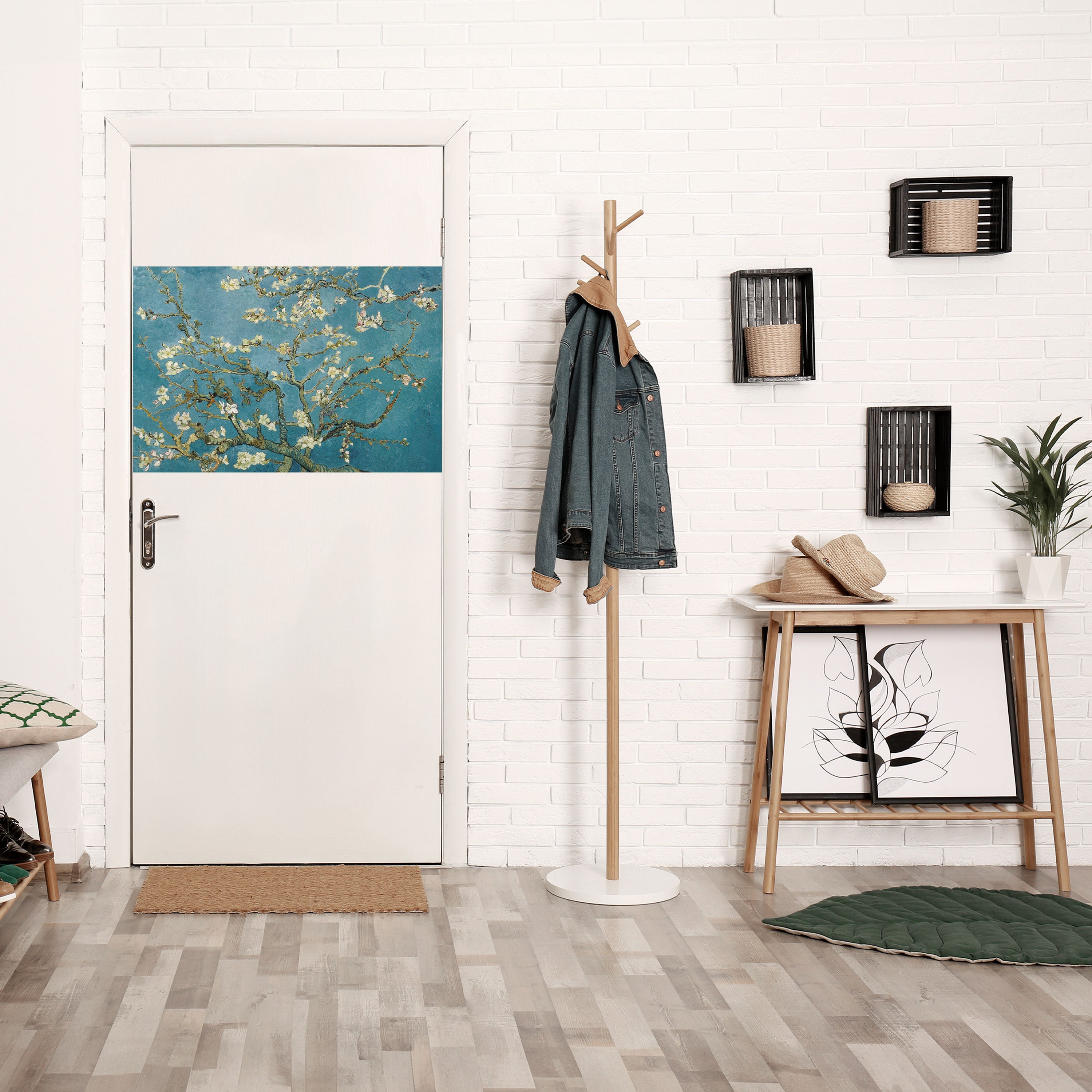 Affiche horizontale autocollante « FLEUR D'AMANDIER »