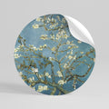 ALMOND BLOSSOM Peel and Stick Round Sticker