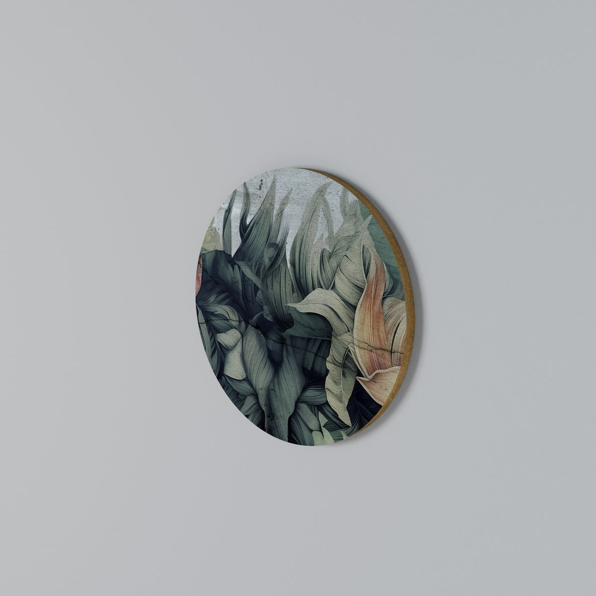 CRASHED LEAVES Round Wall Art