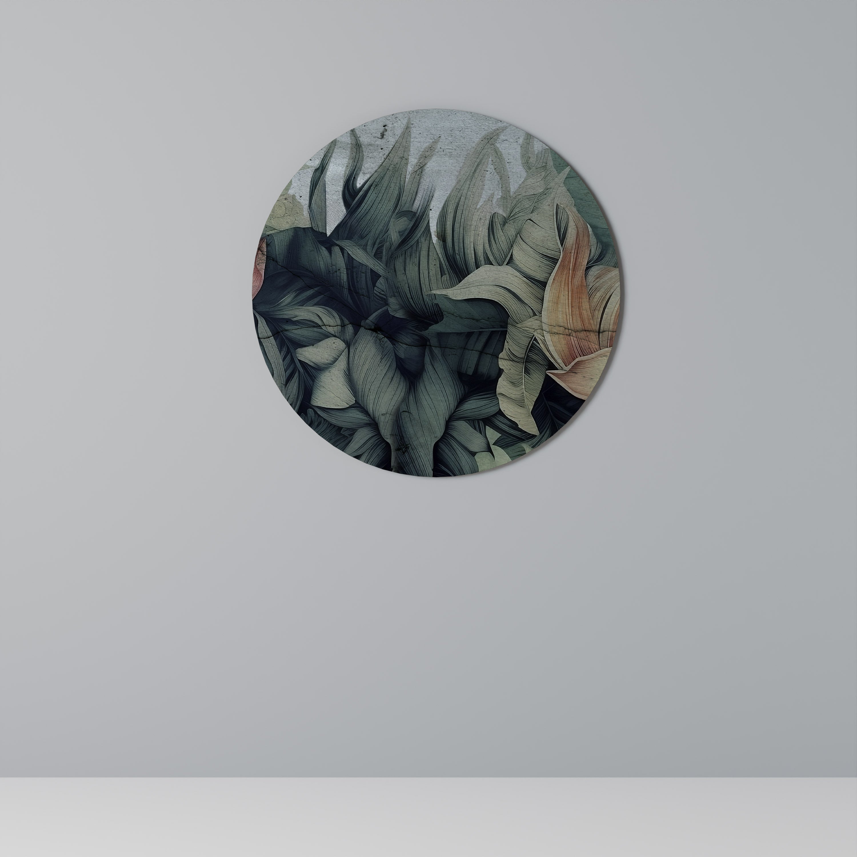 Décoration murale ronde FEUILLES ÉCRASÉES