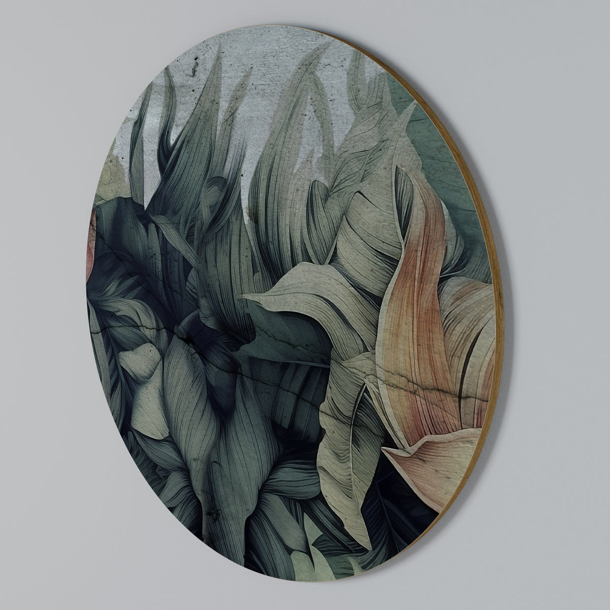 CRASHED LEAVES Round Wall Art