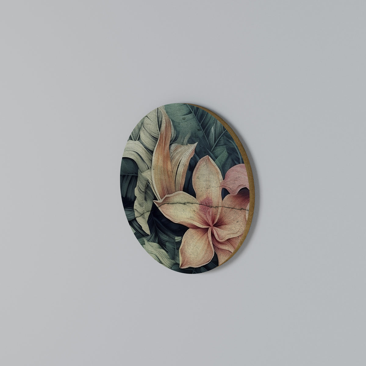 CRASHED LILY Round Wall Art
