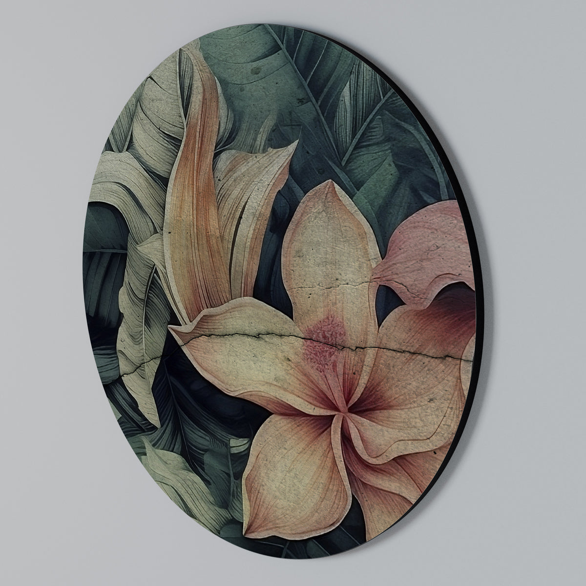 CRASHED LILY Round Wall Art
