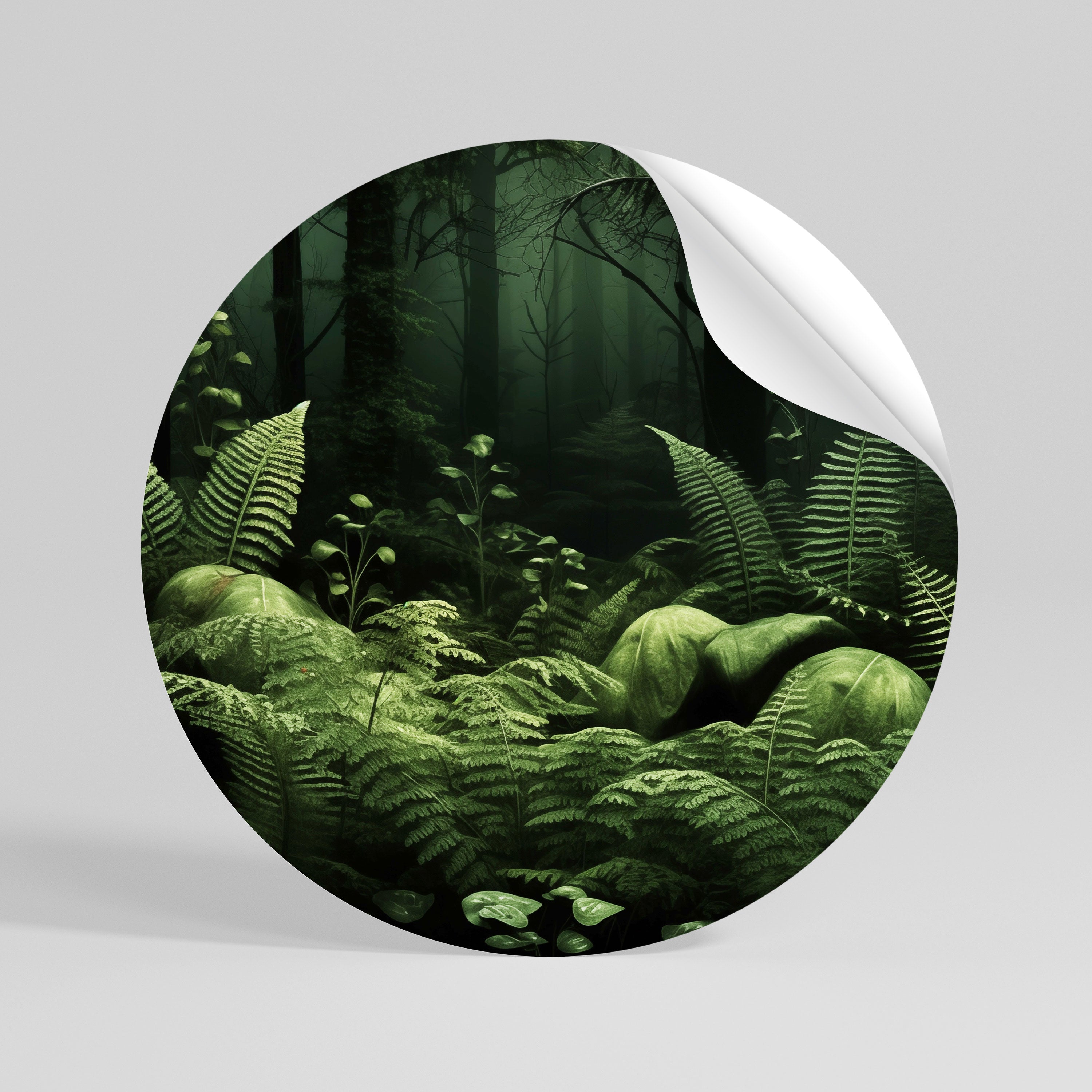 FOREST OF DREAMS Peel and Stick Round Sticker