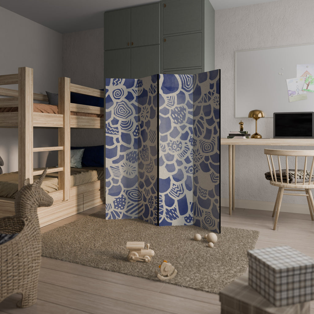 SAPHIRE Séparateur de pièce décoratif à 4 panneaux TESSERA