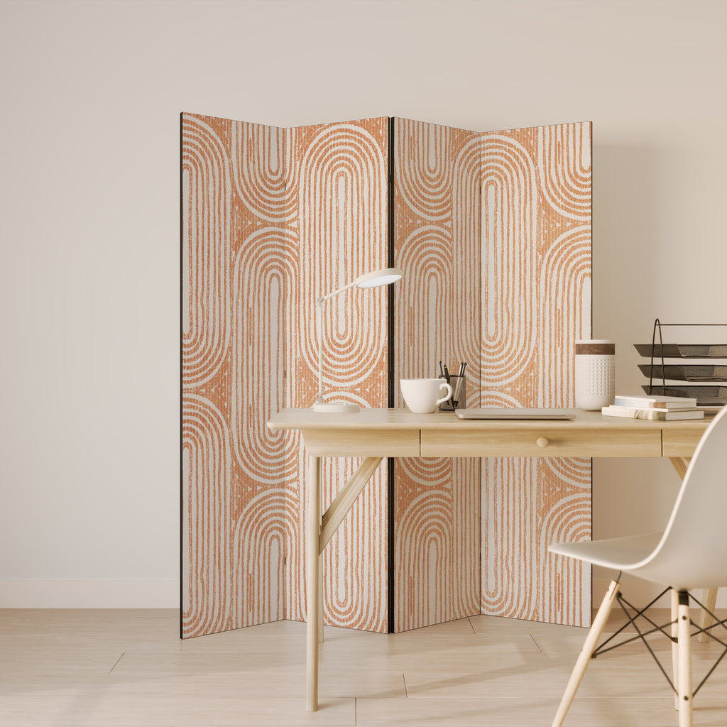 GEOMETRIC GLEAM 4-Panel Room Divider