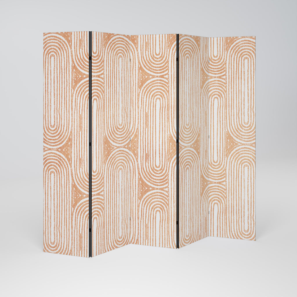 GEOMETRIC GLEAM Decorative 5-Panel Room Divider