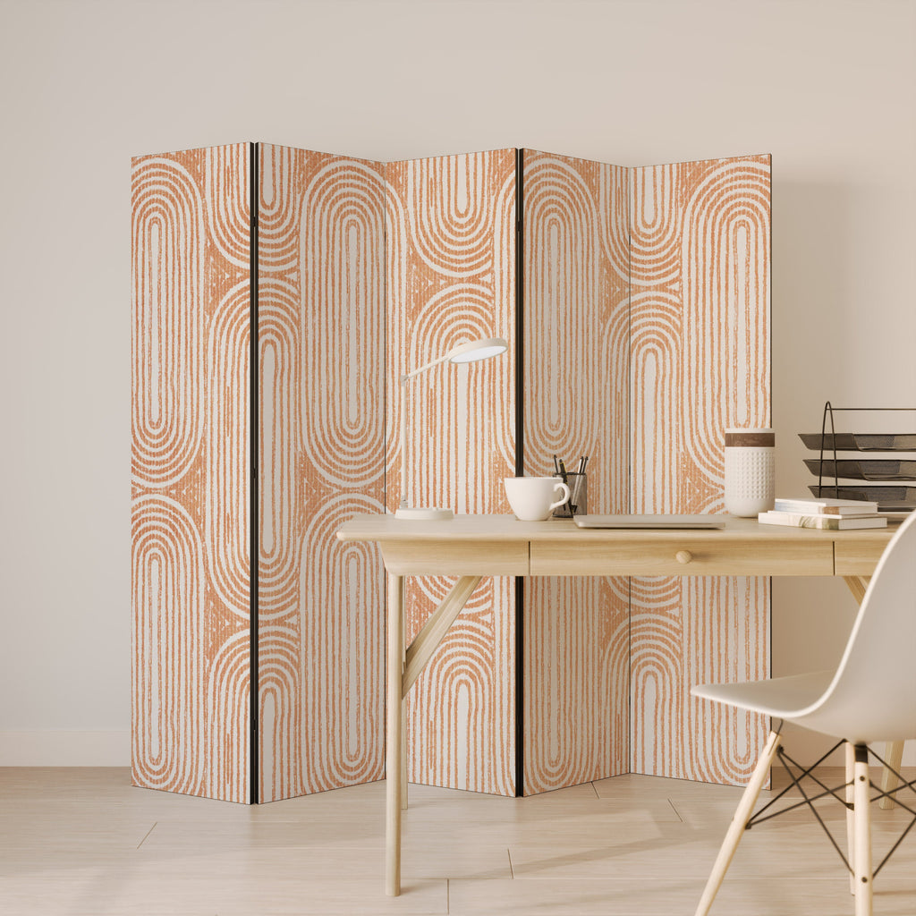 GEOMETRIC GLEAM Decorative 5-Panel Room Divider