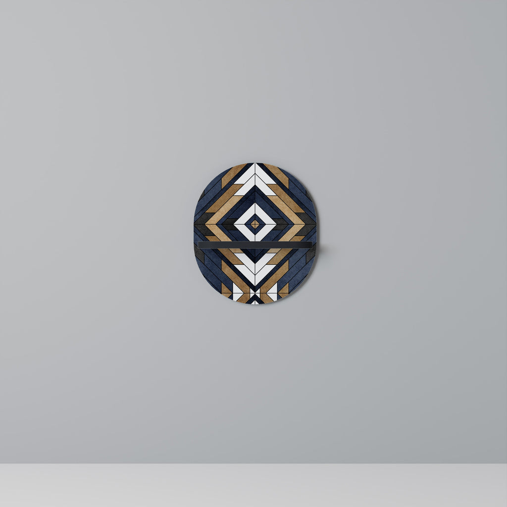 Étagère ovale Artful Geometry en finition noire