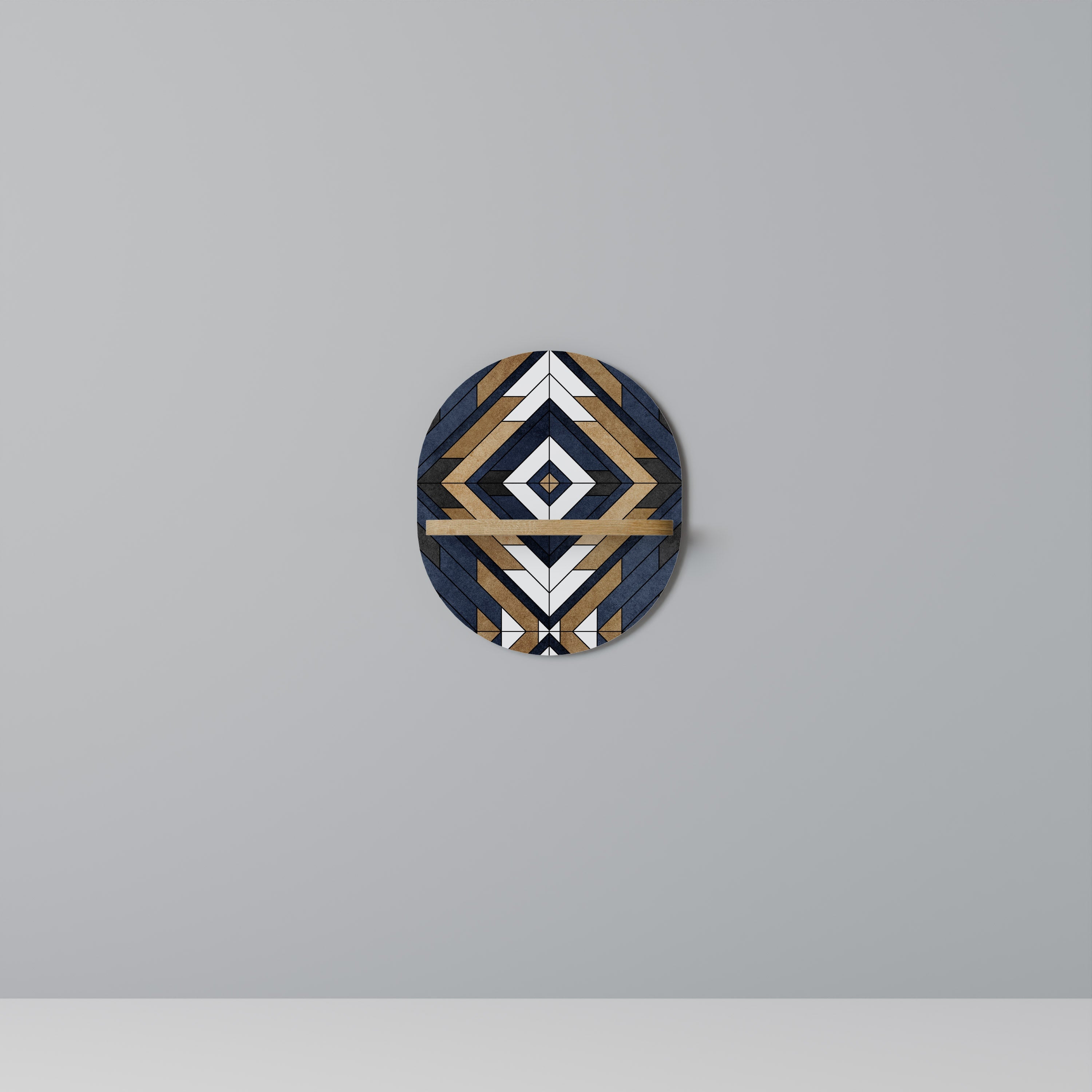 Étagère ovale effet chêne ARTFUL GEOMETRY