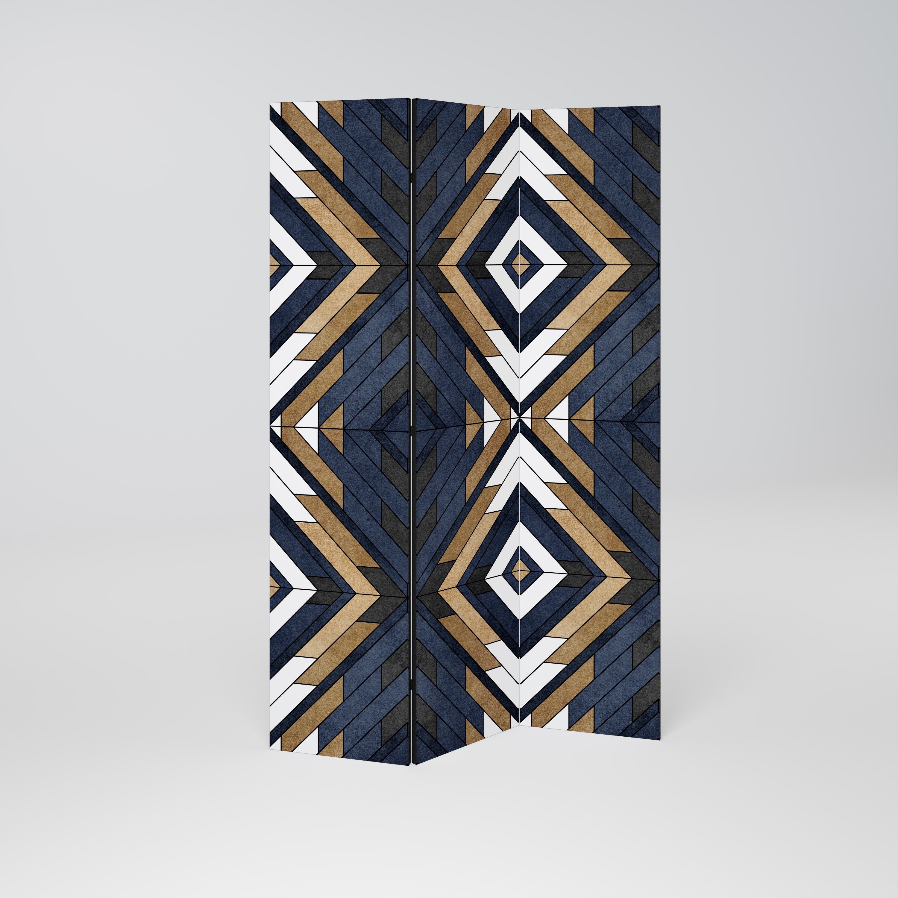 ARTFUL GEOMETRY 3-Panel Room Divider