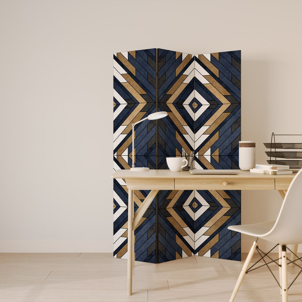 ARTFUL GEOMETRY 3-Panel Room Divider