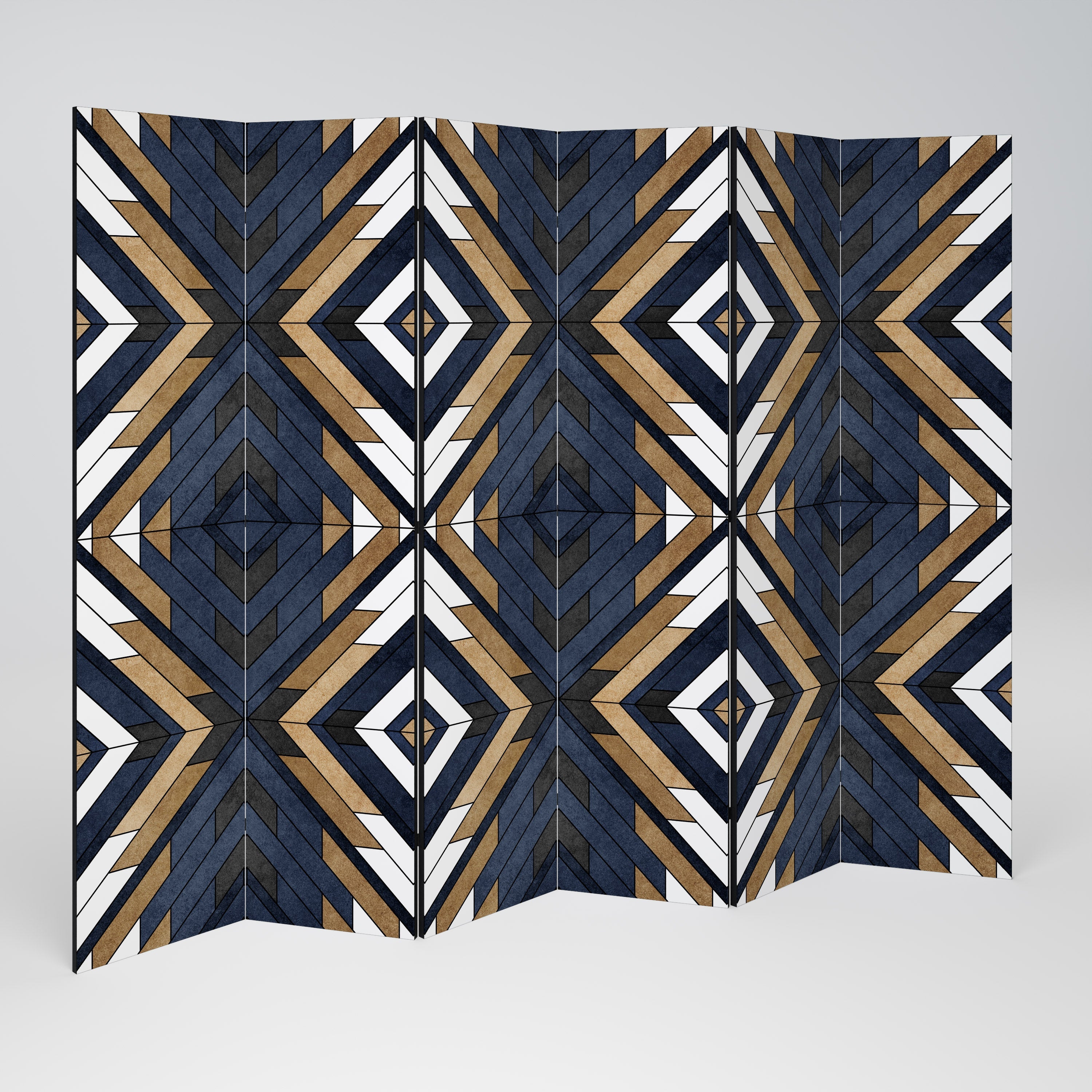 Séparateur de pièce décoratif à 6 panneaux ARTFUL GEOMETRY