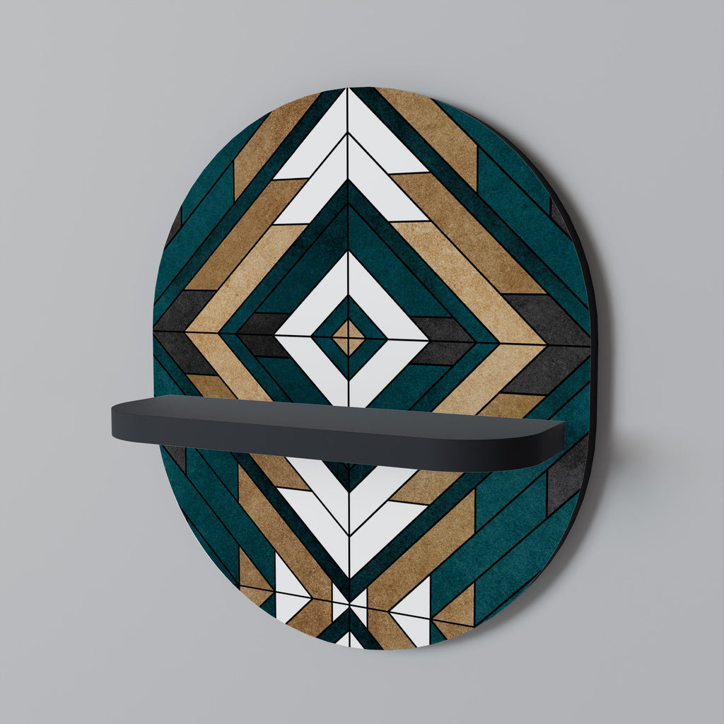 Étagère ovale ARTISTIC GEOMETRY en finition noire