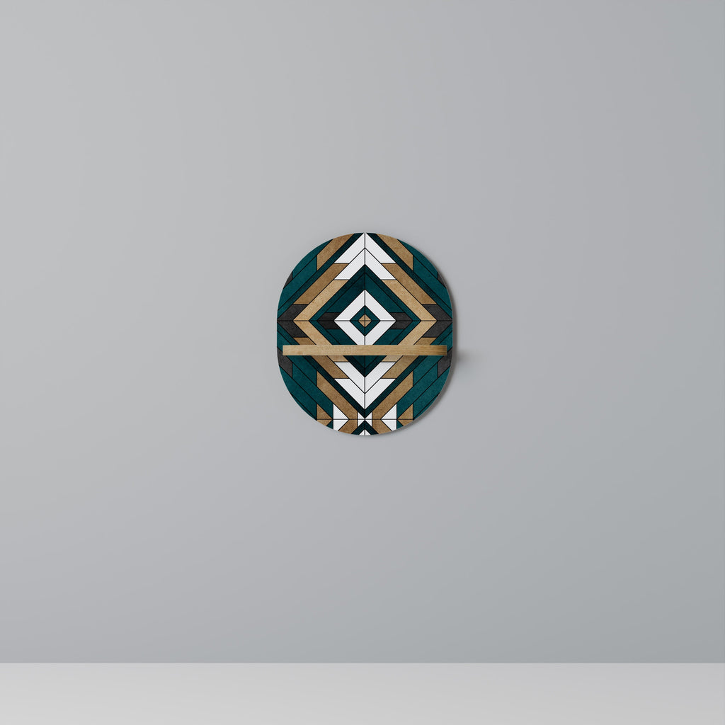 Étagère ovale effet chêne ARTISTIC GEOMETRY