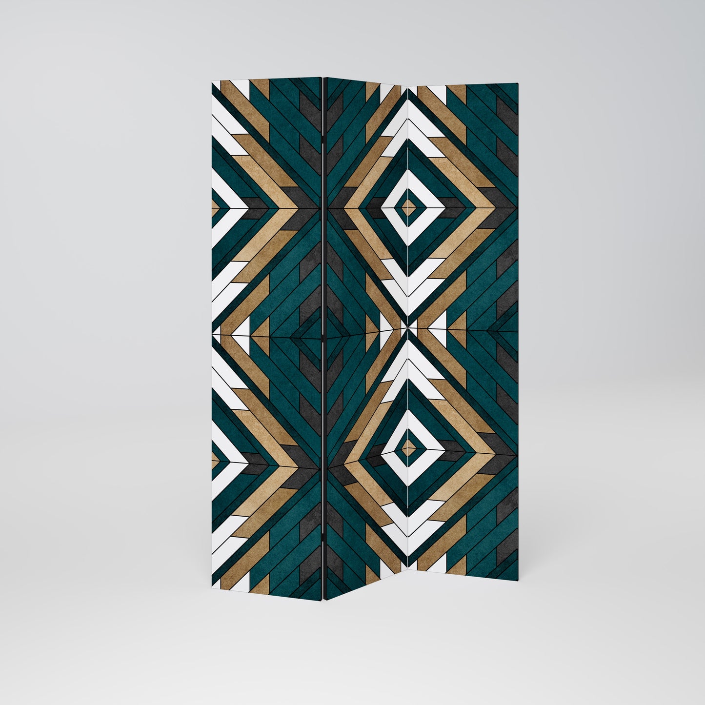 ARTISTIC GEOMETRY 3-Panel Room Divider