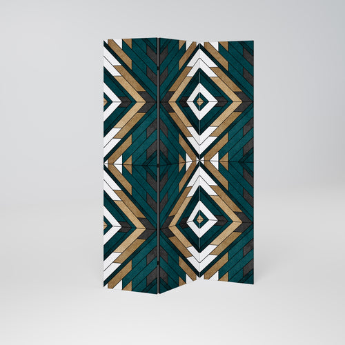 ARTISTIC GEOMETRY 3-Panel Room Divider