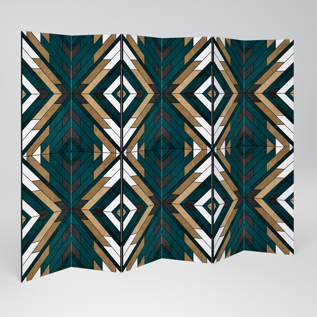 ARTISTIC GEOMETRY 6-Panel Room Divider