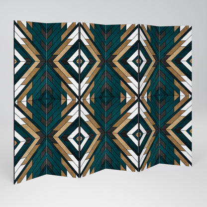 ARTISTIC GEOMETRY 6-Panel Room Divider