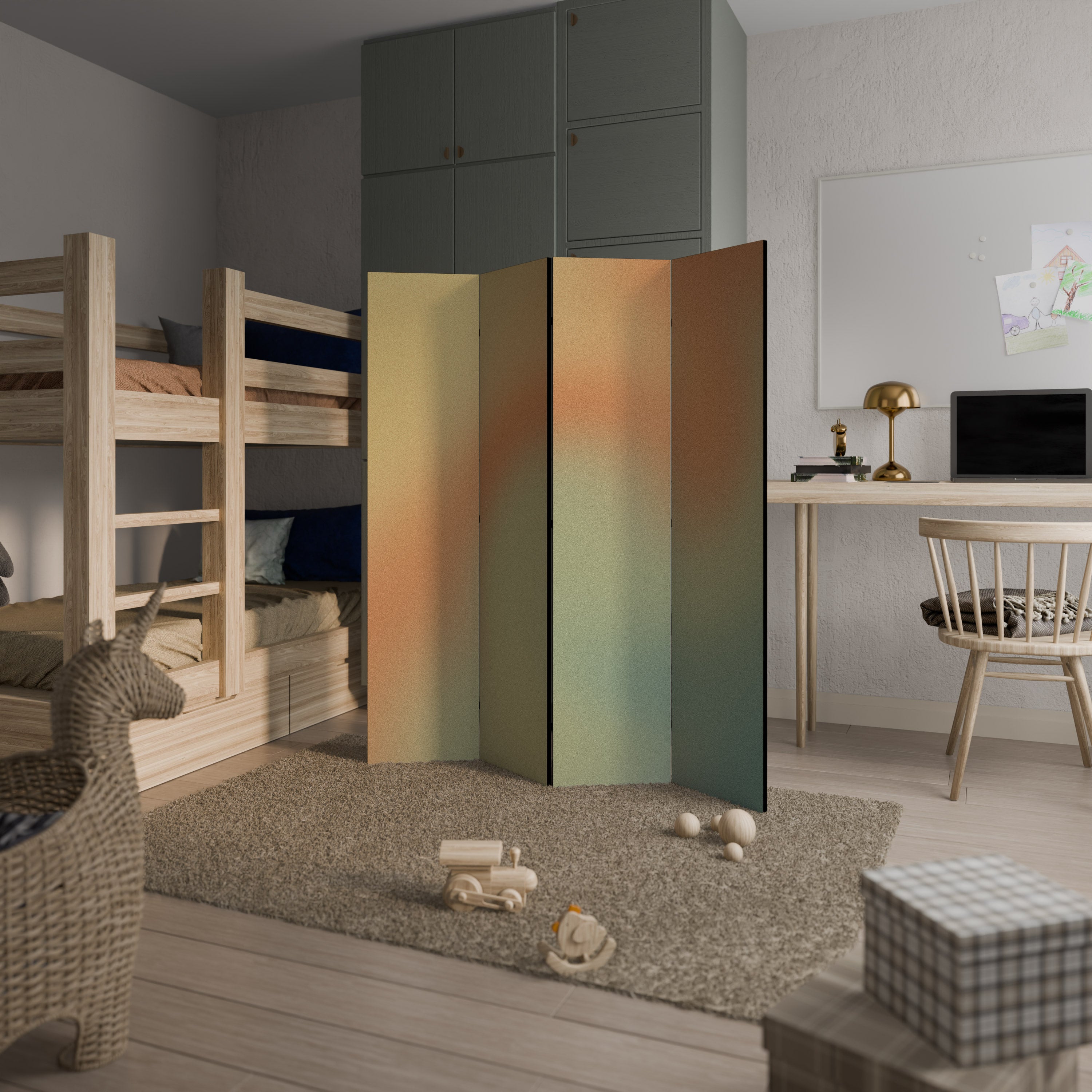 MIRAGE MELODIES 4-Panel Room Divider