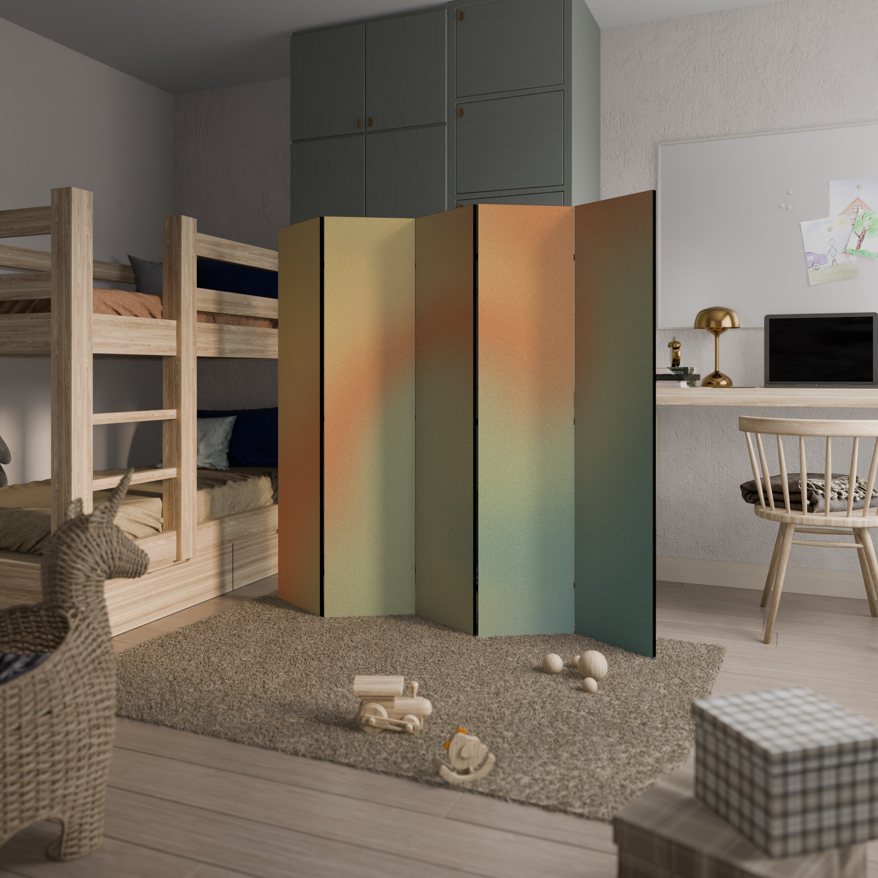 Paravent décoratif à 5 panneaux MIRAGE MELODIES