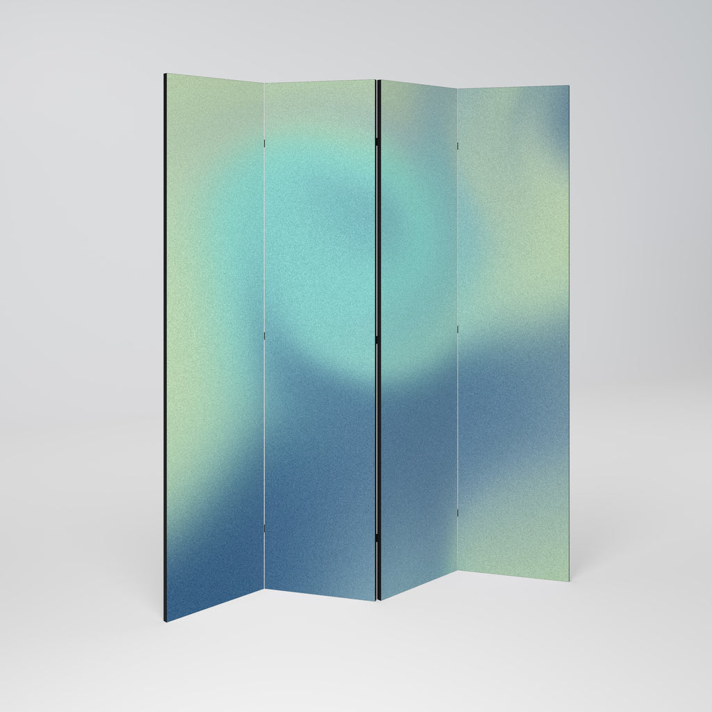 NUANCES ÉTHÉRÉES DÉVOILÉES : Séparateur de pièce décoratif à 4 panneaux