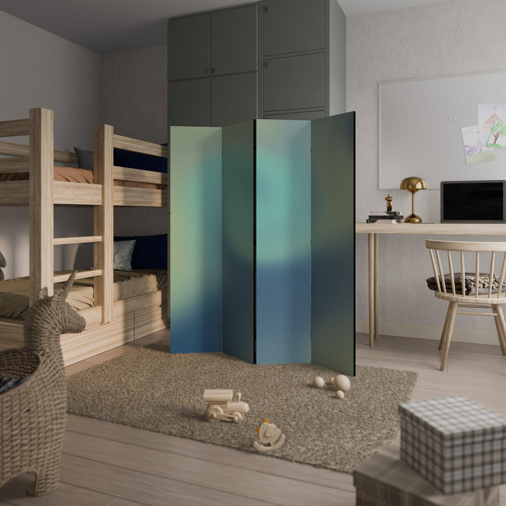 NUANCES ÉTHÉRÉES DÉVOILÉES : Séparateur de pièce décoratif à 4 panneaux