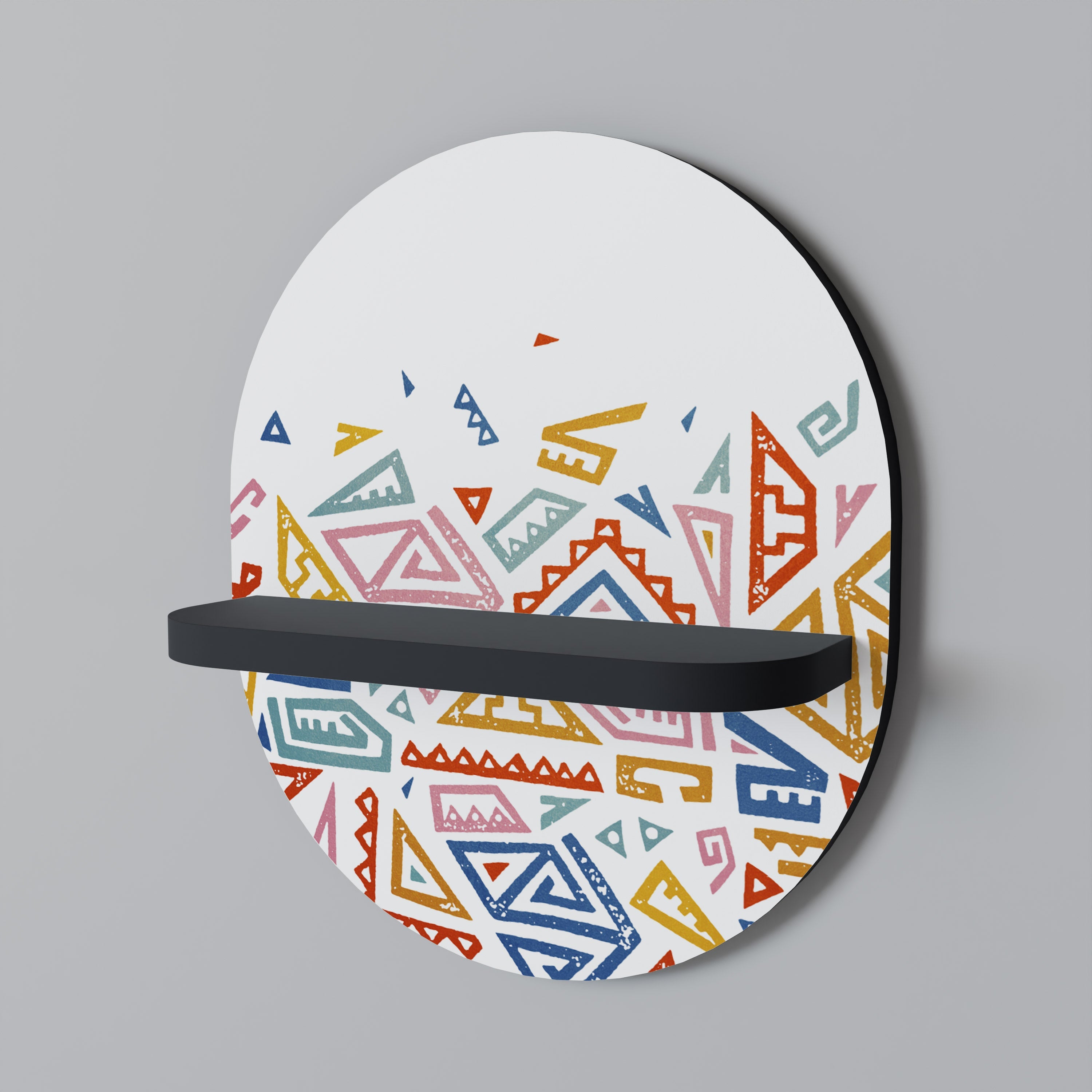 Étagère d'art ovale ANGULAR FEELING en finition noire