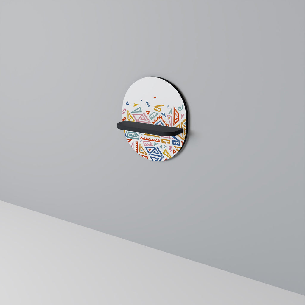 Étagère d'art ovale ANGULAR FEELING en finition noire