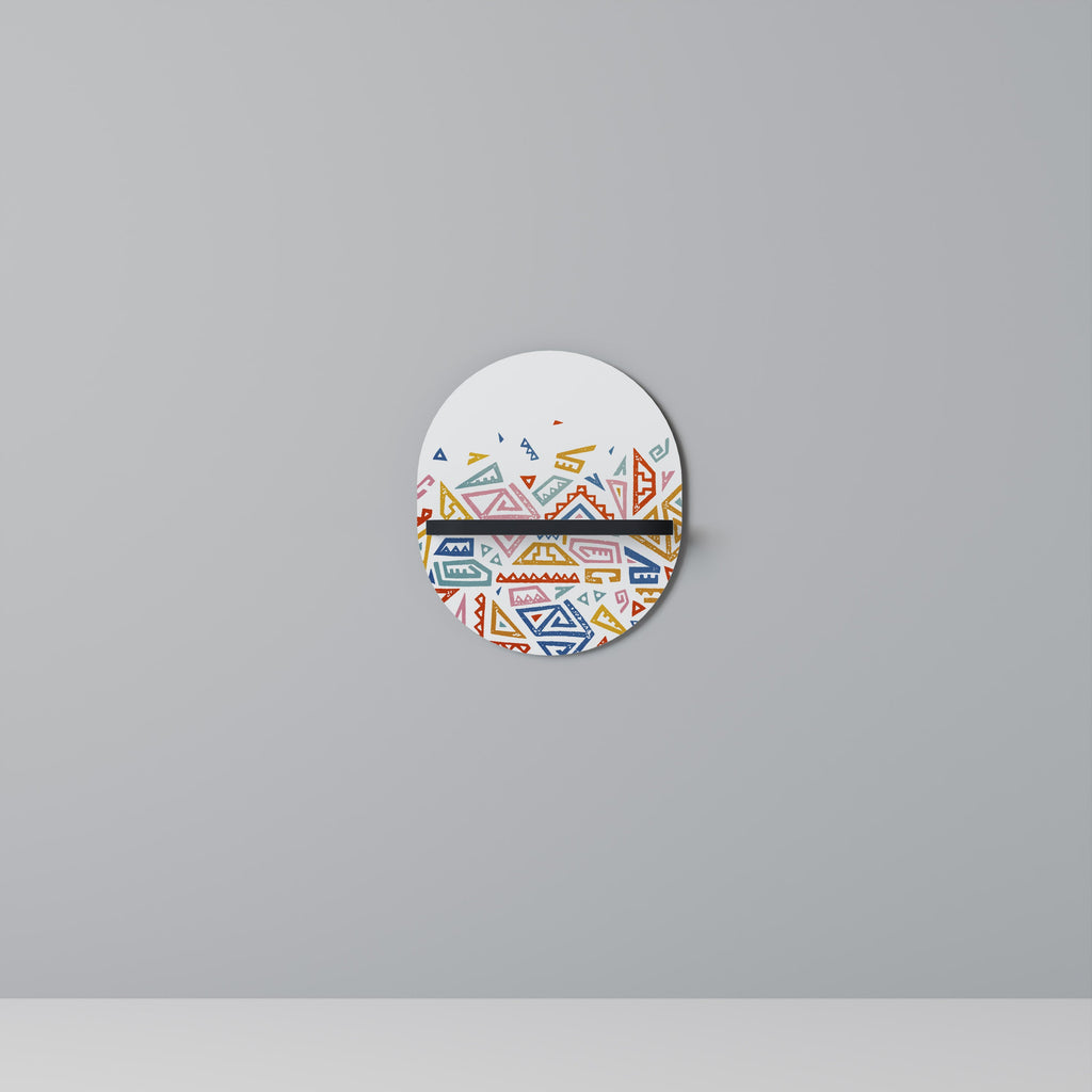 Étagère d'art ovale ANGULAR FEELING en finition noire